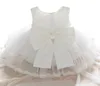 2021 Robe de baptême du nouveau-né pour bébé fille blanche première fête d'anniversaire vêtements mignons sans manches enfant en bas âge fille robe de baptême vêtements K719112609