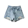 Shorts pour femmes APIPEE Denim d'été pour femmes Jeans noirs en détresse court Mujer Jean blanc déchiré Y2k Streetwear