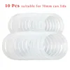 Water Bottles 10PCS Reusable Silicone Seals Plastic Storage Lids Gaskets For Leak Proof Mason Jar Glass Bidon Jars Cover