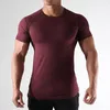 T-shirts pour hommes T-shirts à manches courtes pour homme été décontracté col rond débardeur corps shaper solide minceur chemise couche de base sport shapewear