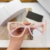 Luxe ontwerpers zonnebrillen heren dames nieuw product 18W internet beroemdheid met dezelfde geometrische cat eye plaat optische lens gecombineerd met bijziendheid platte lichtbril