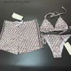 Kvinnors badkläder designer bikini kvinnor sexiga flickor baddräkt sommar baddräkt strand bikinis set brev mönster kvinnor bodysuit badkläder q240306