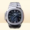 2020 Nowy styl automatyczny ruch 15711 Blue Dial Men Watch Stainrless Band Male Clock Montre Homme6037884