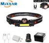 Strålkastare Portable Mini LED -strålkastare Strålkastare Uppladdningsbar byggd 18650 Batterimagnet Camping Head Torch Lamp Light13666849