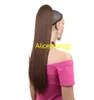 Synthetic yaki straight long drawstring ponytail with clips in high puff pony tail hair extension chignon2031726