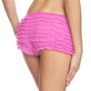 Culotte femme Sexy à volants en dentelle rétro effronté butin culotte short danse Bloomers maille froufrous Pettipants