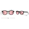 Óculos de sol dytymj moda pequeno quadro homens clássico redondo cor espelho óculos rosa tons para mulheres gafas de sol para hombre