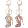 Crystal High Heels Shoes Key Chains Rings Shoe Pendant Car Bag Keyrings For Women Girl Keychains Gift316w