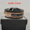 Fashion Luxury Belts Plaid Flower Striped Leather Belt Designer Men's And Women's High-quality Belt 3.8CM