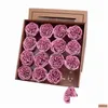 Other Wedding Favors Rose Soap Flower Scented Essential Festival Gift 16Pcs/Set For Bath Drop Delivery Party Events Supplies Dhw2L