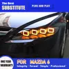 Car Styling Daytime Running Light Streamer Turn Signal Auto Parts For Mazda 6 LED Headlight Assembly 04-12 Front Lamp High Beam