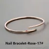 3.0mm mince bracelet à ongles bracelet de créateur mode unisexe manchette bracelet en or luxe bracelets classiques bijoux cadeau Saint Valentin 3KRO4