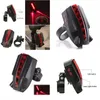 Luzes de bicicleta 2 Laser5 LED traseira bicicleta cauda luz feixe aviso de segurança lâmpada vermelha ciclismo luz bicicleta luces acessórios 230815 drop del dhlkr