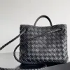 2sizes Andiamo Weave Basket Designer Bag Shopper Shopper Luxuris Bola de fim de semana Tote masculino Bolsas de embreagem de moda Top Handel