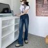 2024 nuovi jeans firmati donna a vita alta gamba larga jeans Loewee primavera e autunno piccoli jeans da donna design dritto e ampio taglio dimagrante pantaloni Mop9x88