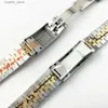 Watch Bands Gutent 20mm Silver Golden Black Rose Gold Gold Gold Stainless Steainless Sliding Lockアクセサリーl240307