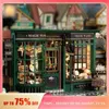 Architecture/DIY House DIY Doll Toy House Kit Magic Wooden Mini 3D Puzzle Handmade Assembly Building Model with Furniture Creative with LED Home