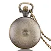 Whole-Bronze Who Temth Desgin Pocket Watch z łańcuchem naszyjnika dla mężczyzn i kobiet Old Antique Gift264B