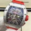 Heyecan verici saat güzel saat rm watch rm011-fm otomatik mekanik saat serisi rm011 platin kronolojik moda gündelik sınırlı sayıda spor