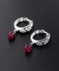 Stud Plain Ruby Earring 039s Day Genuine Gemstones 925 Sterling Silver Water Drop Colored Gift 2210228518921