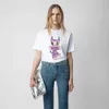 Women's T-Shirt 2024 Spring Womens Versatile White T-shirt Zv Summer Cartoon Doll Printed Cotton Loose Short-sleeved T-shirt J240224 J240309