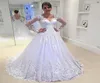 2017 Abiti da sposa vintage da sposa Maniche lunghe a maniche lunghe in pizzo Abito da ballo Abito da sposa Ritagliato Indietro Watteau Treno Paillettes Matrimonio 5437737