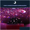 Night Lights LED Rotating Star Projecteur Nouveauté Éclairage Lune Ciel Rotation Enfants Bébé Pépinière Veilleuse À Piles D'urgence U Dhskl