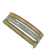 Bracciale V Bracciale V-oro a fila singola pieno di diamanti Bracciale da donna in edizione stretta di fascia alta set di braccialetti alla moda accessori moda squisiti