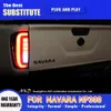 Bil Taillight Assembly för Nissan Navara NP300 LED-bakljus 16-20 Streamer Turn Signal Indicator Brake Reverse Parking Lights Lights