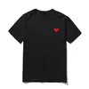 Play mens t shirts European American popular small red heart printing tshirts men women couples t-shirt