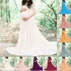 Dresses Women's Lace Maternity Trailing Short Sleeved Long Dress Photography Flying Sleeve Dress Maternity Dresses Photoshoot Vestido