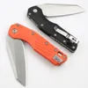 New A2297 MSI Folding Knife D2 Stone Wash Tanto Point Blade CNC GFN Handle Outdoor Camping Hiking Ball Bearing Fast Open Folder Knives