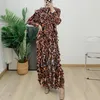 Lässige Kleider Miyake Fold 2024 Frühling Langes Kleid Schlanker lockerer Leopardendruck über dem Knie