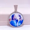 Redo att skicka 3mm tenniskedja Sterling Sier VVS Moissanite Diamond Memorial Custom Photo Pendant