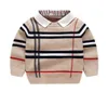 SWEATERSHIRT Chłopcy jesienna zimowa marka SWEATER PLAT KURTA do Toddle Baby Boy Sweter 2 3 4 5 6 7 -letni ubrania dla chłopców3674064