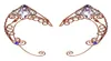 Studörklippörhängen Wrap Butterflies Nocuffs Wing Elf Cuff Wedding Filigree Fairy Crystal Jewelryzircon Elves 2210147579931