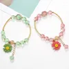 Pulseras de encanto 2024 Coreano Bohemain Flores Daisy Colorido Cristal Pulsera con cuentas Hecho a mano Cuerda elástica Mujeres Pulseira Joyería