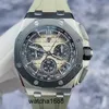 Elegant Wrist Watch Racing Wristwatches AP Royal Oak Offshore 26420SO Smoked Desert Yellow Ceramic Ring Precision Steel Material Timing Function Mens Watch 43mm Co