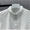 Designer Fashion Top Abbigliamento d'affari di alta qualità Dettagli da colletto ricamato a manica corta Polo Shirt M-4xl maschile