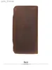Luufan Vintage Long portefeuille pour hommes en cuir véritable femmes porte-carte de crédit portefeuille court moraillon homme d'affaires mâle pochette portefeuilles L240306