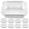 Conteneurs à emporter 20 pièces boîte d'emballage plaque de barbecue boîtes de cuisson alimentaire feuille d'aluminium cadeaux pratiques petites casseroles doublures en plastique à usage unique