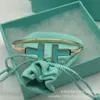 Designer TC grande Bracciale a doppia T S925 Sterling Silver High Edition Coil Fashion Trend Couple