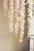 100PCS Künstliche Hortensien Glyzinien Blume Für DIY Simulation Hochzeit Bogen Platz Rattan Wand Hängenden Korb Kann Erweiterung 240228