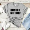 T-shirt Dunder Mifflin Tshirt The Office Gift Dwight Schrute Shirt rolig TV-show T-shirt Dunder Mifflin Paper Company Unisex Tees Tops