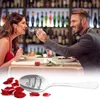 Ensembles de vaisselle Cadeaux de mariage Saint-Valentin Acier inoxydable Long manche Cuillère Vaisselle Cadeau personnalisé Spoo Table Sets de table 4