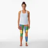 Pantaloni attivi Leggings con motivo a blocchi Sport Push Up Legging Pantaloni sportivi da donna da donna