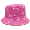 Big Girls Letter Hats Hats Teenagers Kids Barbie Fisherman Hat Summer Children Sungnen Hats Beach Visor Cap Fit 5-16years228q