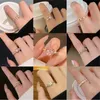 Love Ring Designer Heart Band Rings for Women Mens Jewelry Luxury Fashion Unisex Gold plated Stainless Steel Lady Party Size Adjustment