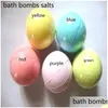 Bath Salts Health 10G Salt Ball Random Color Natural Bubble Bomb Essential Oil Handmade Spa Fizzy Jxw513 Drop Delivery Beauty Body Dhoag