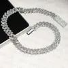 Kibo hiphop sieraden 18 mm sier vvs staguette moissaniet diamant cuban link chain